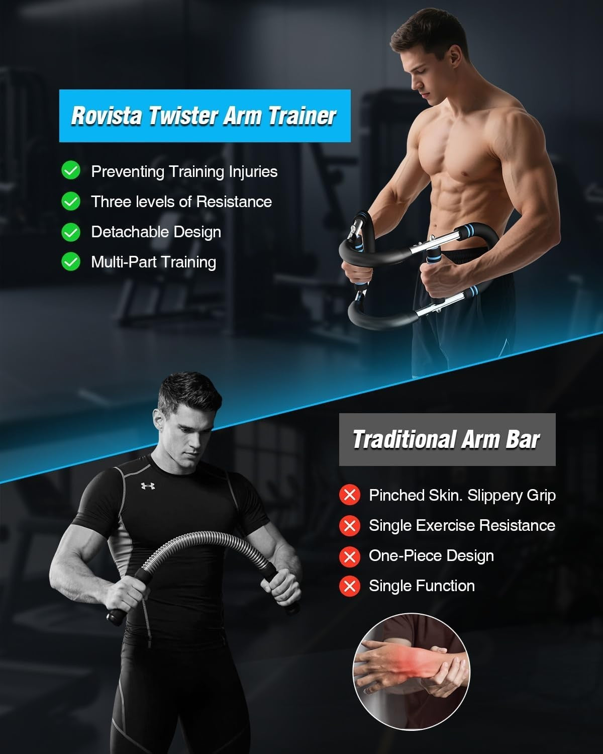 Saker Twister Arm Trainer, Powertwist Arm Trainer, Adjustable Forearm Strengthen